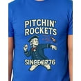 thumbnail image 4 of Patriotic T-Shirt Men's George Washington Pitchin' Rockets Since 1776 Adult USA Tee, 4 of 5