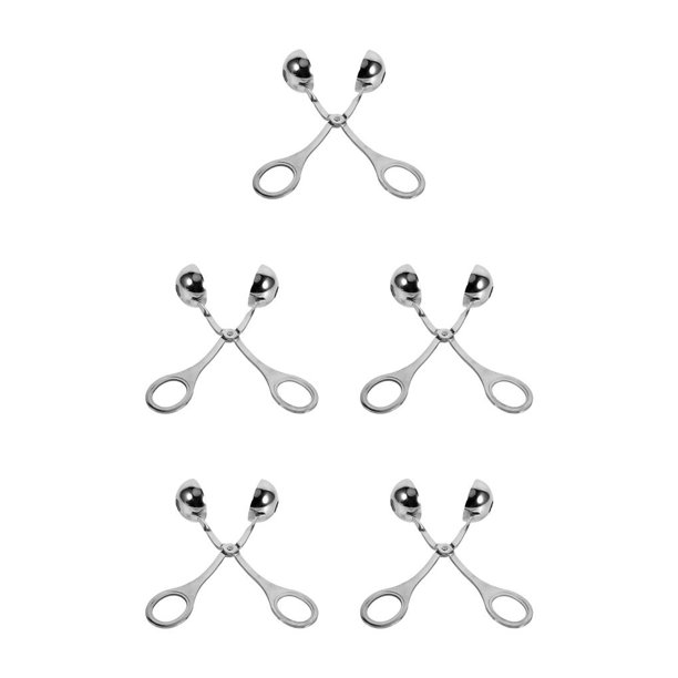 Riwesomey Cuchara de acero inoxidable para cocina, máquina para hacer albóndigas, molde para el hogar, cuchara con Clip, herramienta pequeña práctica Type2 NO2 Riwesomey CBP030542