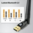 thumbnail image 3 of Adaptador USB Bluetooth 6.0 BT6.0, Receptor y Transmisor de Audio y Música Inalámbrico A2DP/AAC/ para PC, Ratón y Teclado., 3 of 5