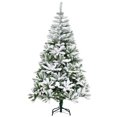 thumbnail image 1 of HOMCOM Snow Flocked Artificial Christmas Tree with Realistic Branches Tips, 1 of 10