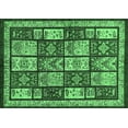 thumbnail image 1 of Ahgly Company Indoor Rectangle Abstract Emerald Green Modern Area Rugs, 2' x 4', 1 of 4