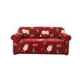 thumbnail image 2 of Christmas Sofa Cover Red Stretch Couch Cover Sofa Slipcover for Couches 1 Piece Christmas Theme Sofa Slipcover for Room Furniture Protector (3 Seater,A), 2 of 5