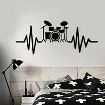 BH-JJSMGS Music Wall Sticker Drum Set Drummer Musician Music Lover Wall Sticker Music Room Decoration Teen Vinyl Home Decor Wallpaper decal
