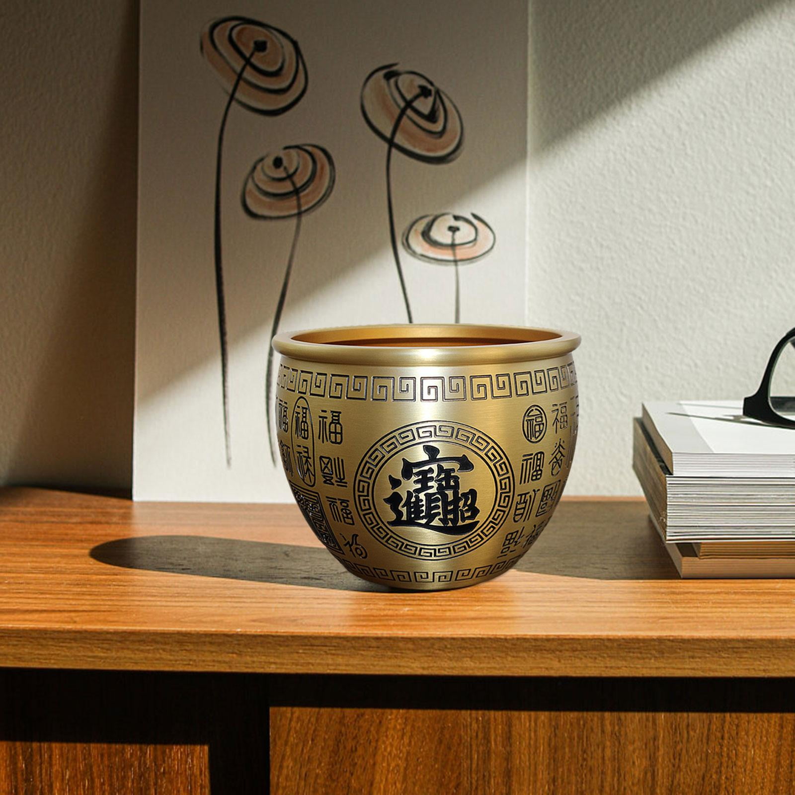Leadigol - 2 Cuencos Del Tesoro Feng Shui De Latón, Decoración Para Atraer Riqueza Y Buena Suerte