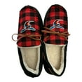 thumbnail image 6 of FOCO Women's NCAA Fleece Lined Comfort Moccasin Style Slippers (Delaware State, M (7-8)), 6 of 6