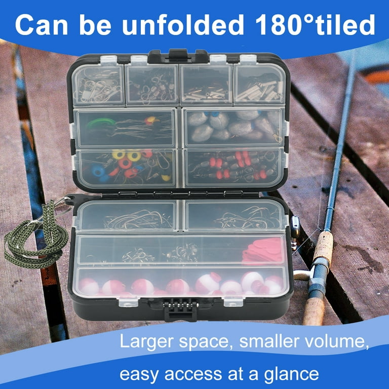 Jercoda 264pcs Fishing Lure Kit with Tackle Box, Multiple Fishing