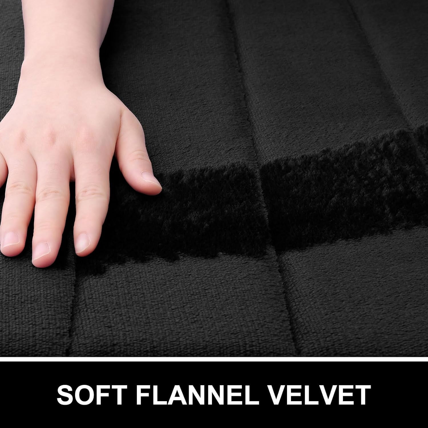 BAILU Memory Foam Bath Mat 36x24, Ultra Soft and Absorbent Bathroom Rugs, Non-Slip, Machine Wash Dry, Thick Bath Rug Carpet for Bathroom Floor, Sink and Shower, Black