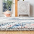 thumbnail image 4 of SAFAVIEH Phoenix Antilla Geometric Area Rug, Ivory/Blue, 6'7" x 6'7" Square, 4 of 7