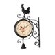 thumbnail image 1 of Reloj de pared de doble cara, diseño , silencioso, de hierro, práctico, diseño retro con escultura de pollo para oficina, restaurante y cocina., 1 of 9