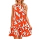 thumbnail image 1 of Vestido PRETTYGARDEN Verano 2025 Bohemio Floral Naranja XL, 1 of 8