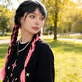 thumbnail image 4 of Ygdeyg Colorful Straight Long Clip-In Hair Extensions, Party Highlights Hairpiece For Kids & Girls, For Festivals, Parties & Hairstyle Decoration, 4 of 4