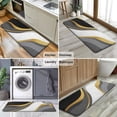 thumbnail image 6 of Black White Gold Wave Marble Kitchen Rug Mat,Kitchen Runner Rugs Non Skid Washable,Decorative Kitchen Floor Mats for Kitchen,Sink,Laundry,17"x47.2", 6 of 7