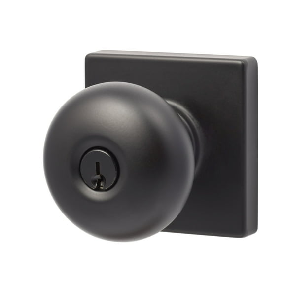 Sure-Loc DU107-SQ FBL Durango Single Cylinder Keyed Entry Door Knob Set - Black