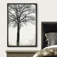 thumbnail image 3 of wall26 Framed Canvas Print Wall Art Black &amp; White Tree with Grunge Background Floral Nature Illustrations Modern Art Rustic Dramatic for Living Room, Bedroom, Office - 16"x24" Black, 3 of 5