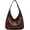 Coffee, variant on Slouchy Hobo Bags for Women Soft Leather Tote Bag Retro Fall Bag Slouchy Shoulder Handbag Ladies Top-handle Bag