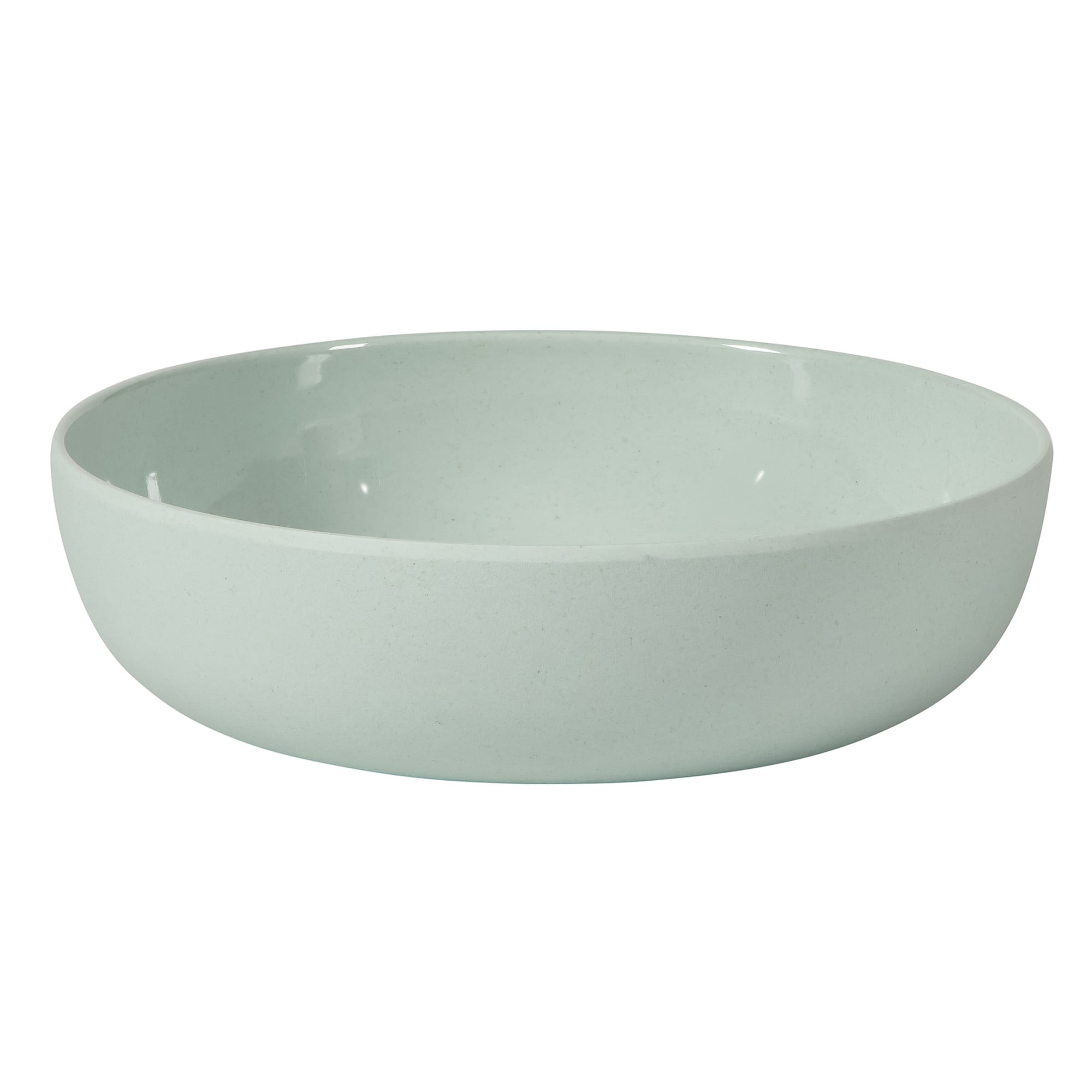 Gibson Home Candy Skies 12 Piece Unbreakable Wheat Straw Melamine Plates and Bowls Dinnerware Set - Outdoor, Camping, & Everyday Use - Matte Exterior/Shiny Interior Green
