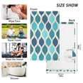 thumbnail image 6 of Yayeee 100% Cotton Hand Towels for Bathroom 16" x 28" Soft Absorbent Kitchen Towel, Blue Geometric Pattern, 6 of 7
