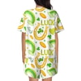 thumbnail image 3 of Kdxio St Patrick's Day1 Print Pajamas Sets for Women Short-Sleeved Pjs with Lounge Shorts Two Piece Sleepwear S-4XL, 3 of 8