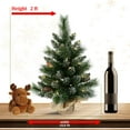 thumbnail image 6 of Mayhihi 2FT Pre-Lit Small Christmas Tree with Pine Cone, Pine Needles & PVC Branches, Burlap Base, 6 of 6