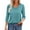 Green, variant on Lenpel Women's 3/4 Lace Sleeve Tops Trendy V Neck Solid Color Soft Casual T Shirts Tunic Loose Blouses