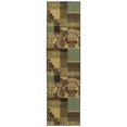thumbnail image 4 of Ottomanson Ottohome Collection Non-Slip Rubberback Damask Design Indoor Rug,  Brown/Green, 4 of 7