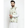 thumbnail image 3 of Maple Clothing Nehru Jacket Men's Sleeveless India Modi Traditional Waistcoat Vest Guest Outfit (Lime Green, S), 3 of 7