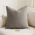 thumbnail image 4 of Sanmadrola Pillow Covers 18x18 Set of 4 Chenille Throw Pillow Cover with Elegant Design Soft and Luxurious Decorative Throw Pillows for Couch Bed and Home Decor, 4 of 8