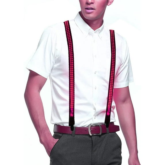 LINLIN LED Suspender, Light Up Suspenders Adjustable Party Suspenders for Men, Women, and Teens