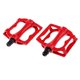 thumbnail image 1 of Pedales de plataforma para bicicleta de montaña BMX MTB, planos, de aleación, con rodamiento sellado de 9/16 pulgadas rojo, 1 of 6