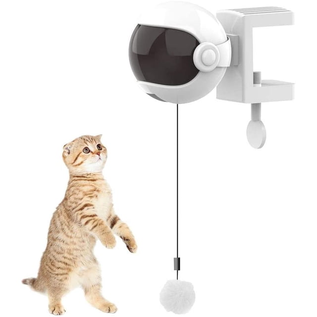 Electric Cat Toy, Funny Cat Ball Automatic Lifting Spring Bar Toy Ball Interactive Funny Pet Toy