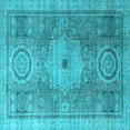 thumbnail image 1 of Ahgly Company Indoor Square Abstract Light Blue Modern Area Rugs, 8' Square, 1 of 4