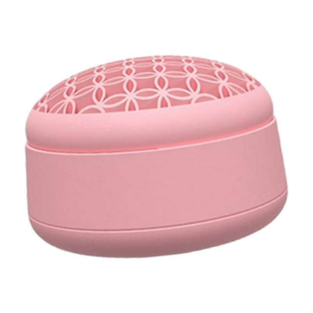 Soporte de limpieza de pinceles plegable y portátil para pintar pinceles delineadores de ojos Rosa