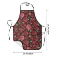 thumbnail image 4 of Naloa 1Pack Adjustable Bib Apron Waterdrop Resistant Cooking Kitchen Aprons for Women Men Chef, Rose Flowers Print, 4 of 5