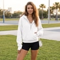 thumbnail image 4 of Womens Hoodies Half Zip Y2k Cute Sweatshirts Fall Winter Fashion Workout Sweatshirts 2026 2XL, 4 of 7