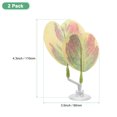 thumbnail image 3 of Uxcell 2-Pack Pad de Hoja de Pez Betta, Pad de Planta en Forma de Corazón, Cama de Descanso para Decoraciones de Tanque de Peces [Degradado Rosa], 3 of 7
