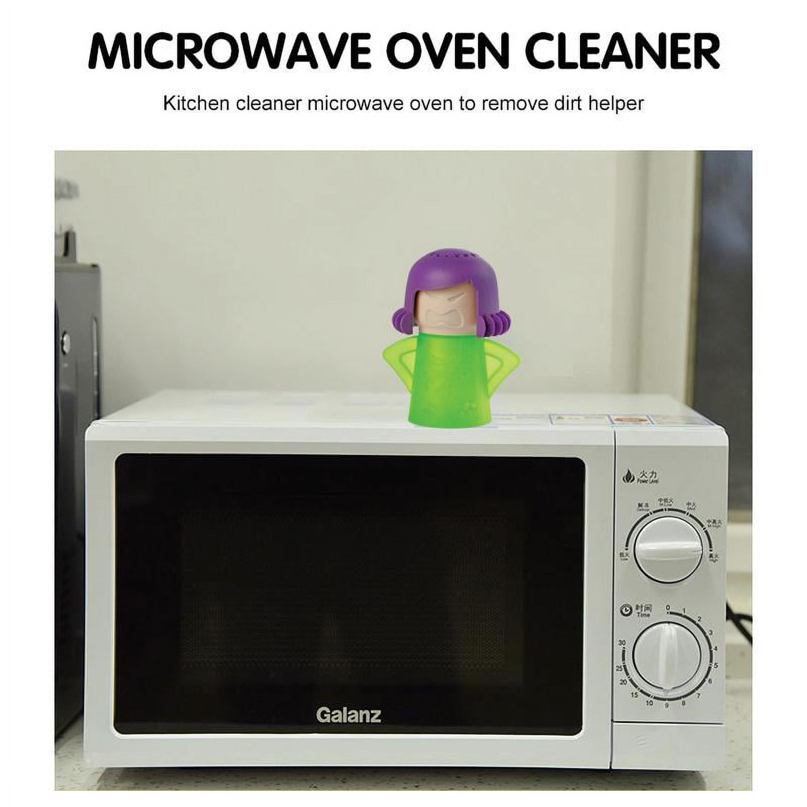 VONTER Angry Mama Microwave Cleaner Angry Mom Microwave Oven Steam Cleaner  Easily Cleans The Crud in Minutes. Steam Cleans with Vinegar and Water for  Home or Office Kitchens-Green 