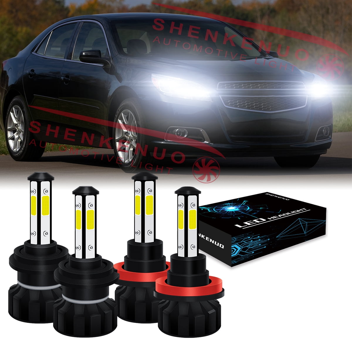 Parts & Accessories H11 LED Headlights Kit SuperBrightwhite FIT FOR