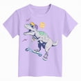 thumbnail image 4 of TOWED22 Kids Boys Graphic Tees Short Sleeve Crew Neck T-Shirts Funny Print Summer Casual Tops(Light Purple,9-10 Y), 4 of 4