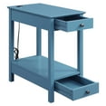 thumbnail image 3 of ACME Byzad Accent Table with USB Charging Dock in Teal, 3 of 6