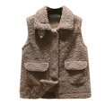 thumbnail image 3 of Womens Warm Vest Sleeveless Lightweight Jacket Outwear With Pockets Sleeveless Jacket Women Petite Winter Jacket Combination Quilted Sweater Jacket Natural Quilted Vest Thermal Vest for Women Winter, 3 of 3