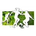 thumbnail image 1 of Wallmonkeys Soccerball Women Peel and Stick Wall Decals WM244765 (48 in W x 30 in H), 1 of 4