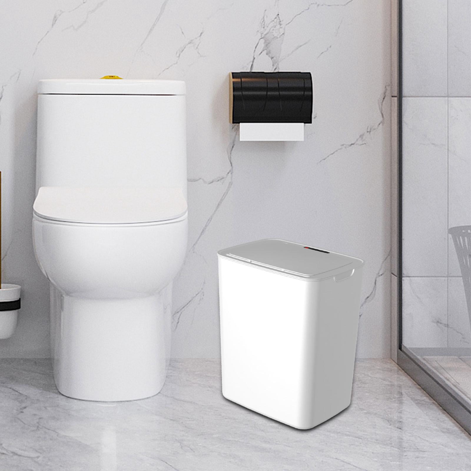 Fancyes Intelligent Trash Can Smart Trash Can Large Capacity Space Saving Household Trash Can Garbage Bin for Bathroom Cabinet Office