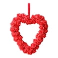 thumbnail image 2 of Corona de corazón para San Valentín, decoración floral, flores rosas artificiales Estilo A, 2 of 9