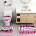 thumbnail image 5 of 4PCS Cute Black Girl Shower Curtain Set, Ballerina Ballet Dancer Afro Black Woman African American Bathroom Decor, Waterproof Fabric Pink Shower Curtain, Non-Slip Bath Mat Toilet Rug, 5 of 8