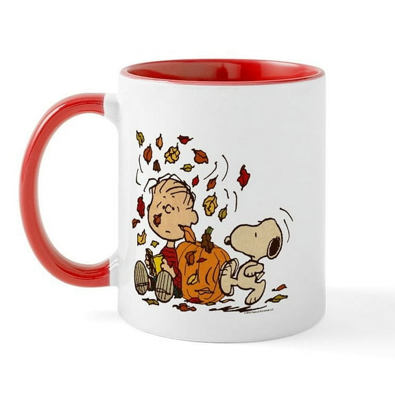 CafePress - Fall Peanuts Mug - 11 oz Ceramic Mug - Novelty Coffee Tea Cup