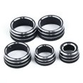 thumbnail image 1 of 5pcs Car Center Console Switch Button Trim Rear Mirror Air Conditioner Control Knob Cover for Camry 2018 Black, 1 of 3