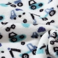 thumbnail image 4 of CREVENT Cute Lightweight Cozy Warm Baby Blanket for Infant Toddler Newborn Crib Cot Stroller,Unisex,30"X40",Blue Truck, 4 of 8