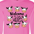 thumbnail image 4 of Inktastic Welcome to the Herd with Cute Black and White Holstein Cows Long Sleeve T-Shirt, 4 of 5
