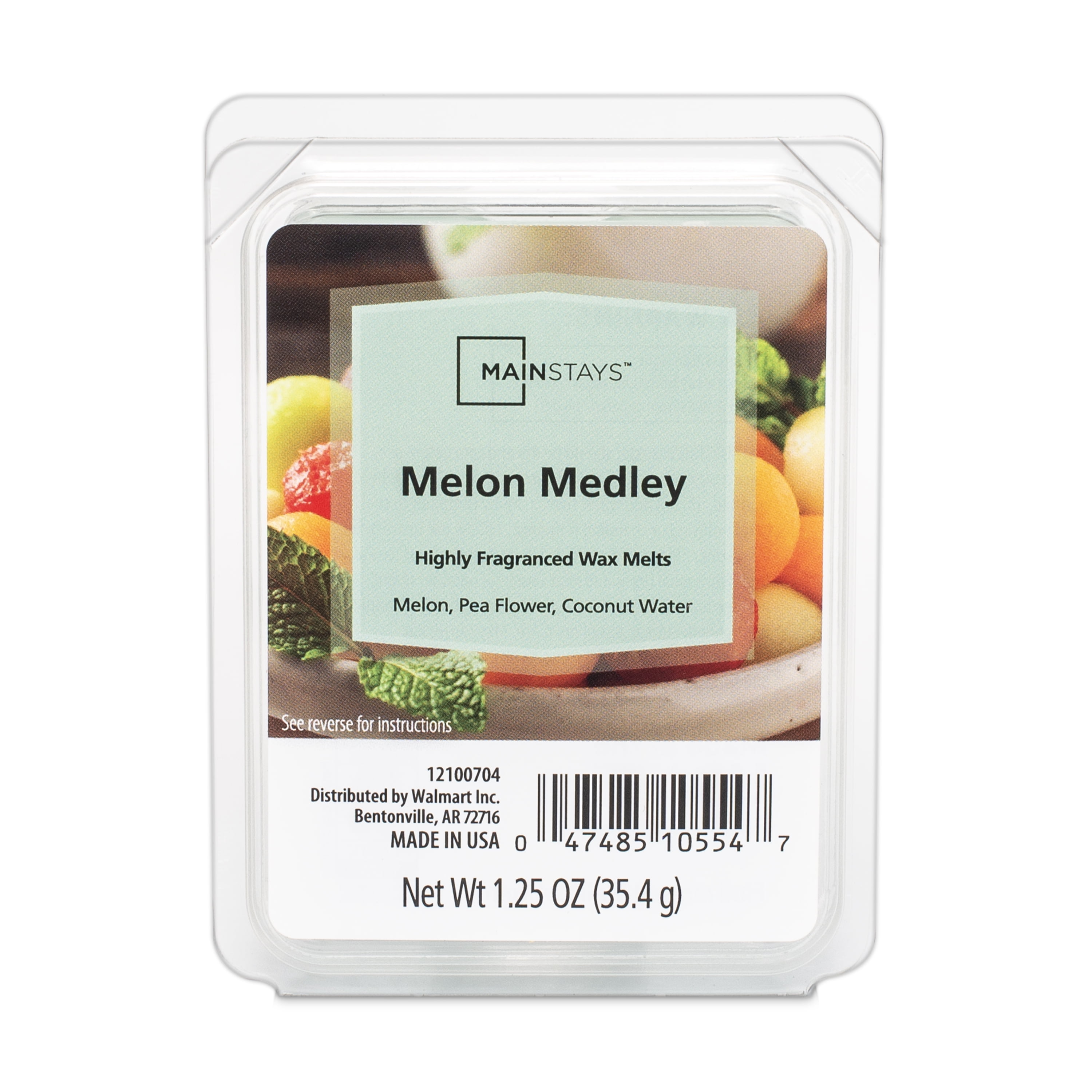 (6 pack) Mainstays Melon Medley Scented 6 Cube Wax Melt, 1.25 oz