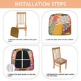 thumbnail image 4 of Pioneer Flower Seat Covers for Dining Room Chairs Set Of 4,Stretch Printed Washable Chair Seat Cover with Elastic Ties and Button,Removable Waterproof Couch Cushion Covers, 4 of 6